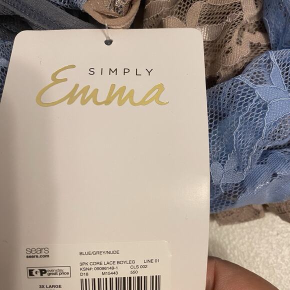 NWT 3PcsLot Women Sexy Panties SheerLace Boyshort Intimate Ladies Underwear 3XL - Picture 2 of 7